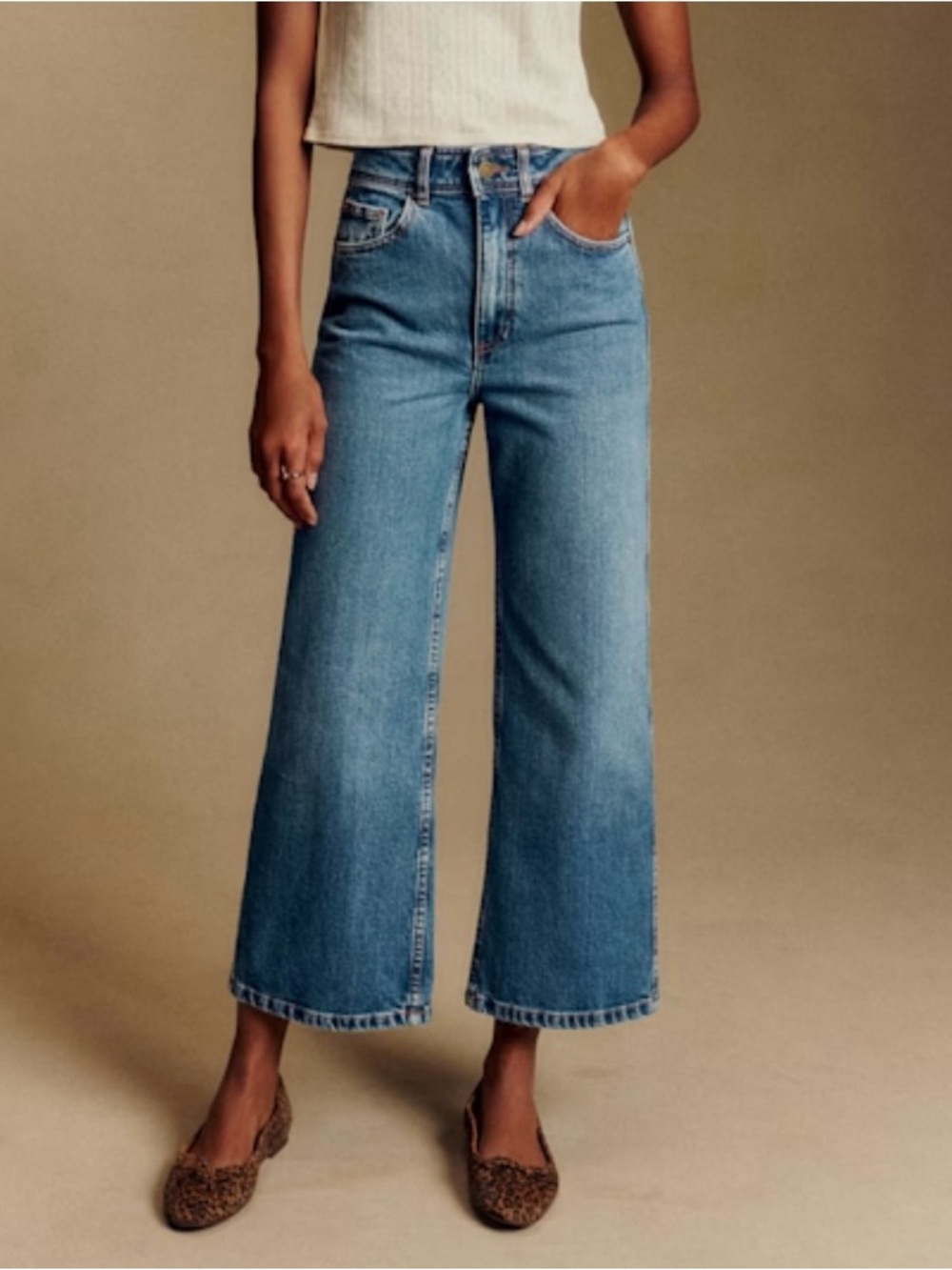Sezane Le Crop Jeans Denim Blue